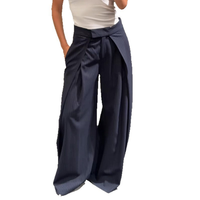 Damen elegante weite Stoffhose R&B