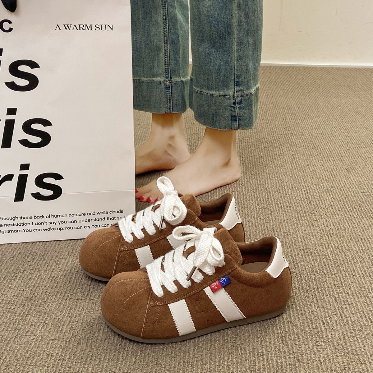 Damen Sportliche Sneakers mit weich gepolsterter Sohle und robustem Obermaterial