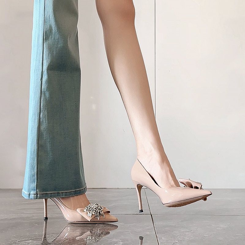 Damen spitze High Heel Pumps mit funkelnder Applikation R&B