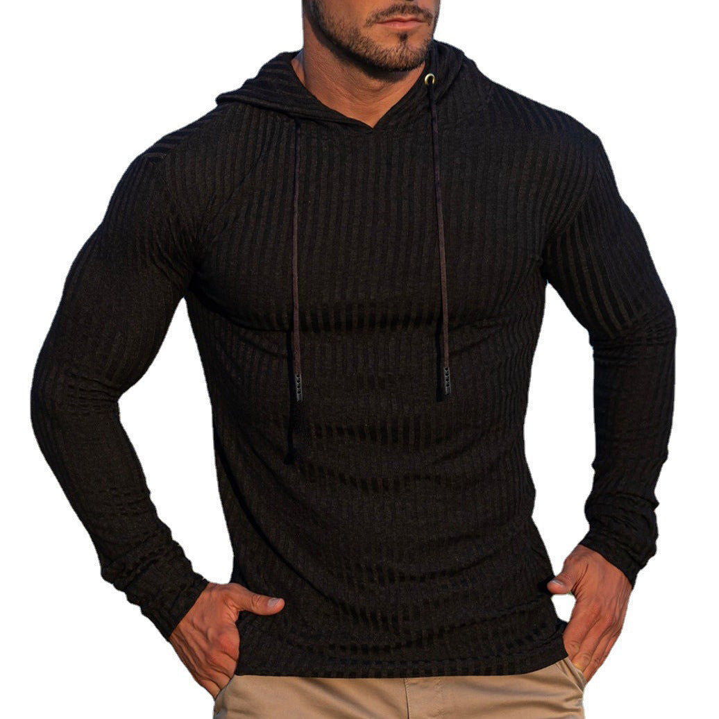 Herren Kapuzenpullover mit trendigem Rippdesign R&B