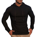 Herren Kapuzenpullover mit trendigem Rippdesign R&B