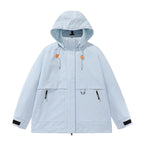 Herren funktionale Freizeitjacke mit verstellbarem Kapuzenkragen und großen Taschen R&B