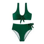 Damen Hochtailliertes Bikini-Set mit bindbarem Oberteil und eleganter Passform R&B