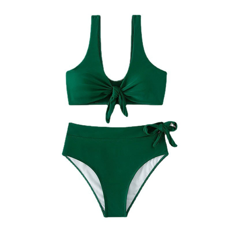 Damen Hochtailliertes Bikini-Set mit bindbarem Oberteil und eleganter Passform R&B
