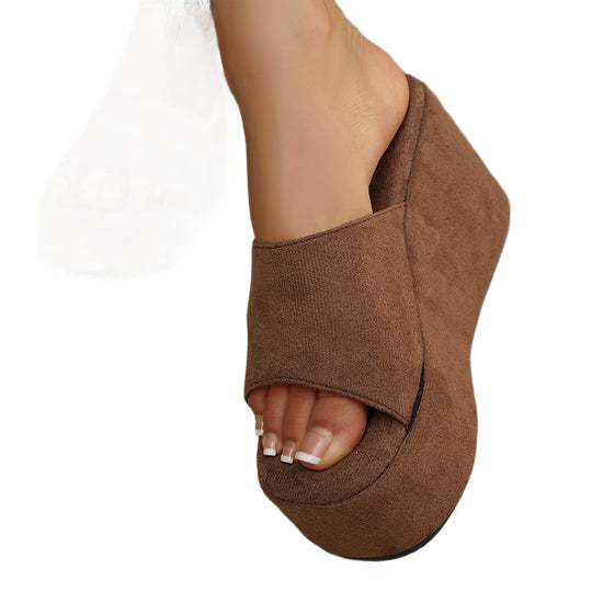 Damen Wedge-Pantoletten mit modischem Design und rutschfester Sohle R&B