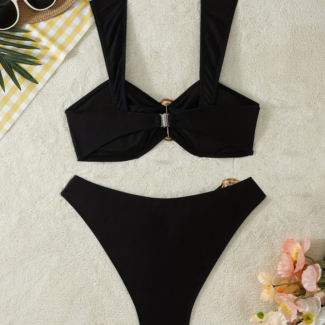 Damen Bikini-Set mit eleganten Gold-Details R&B