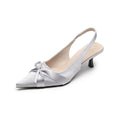 Damen Slingback-Pumps mit eleganter Schleife und modischem Spitzendesign