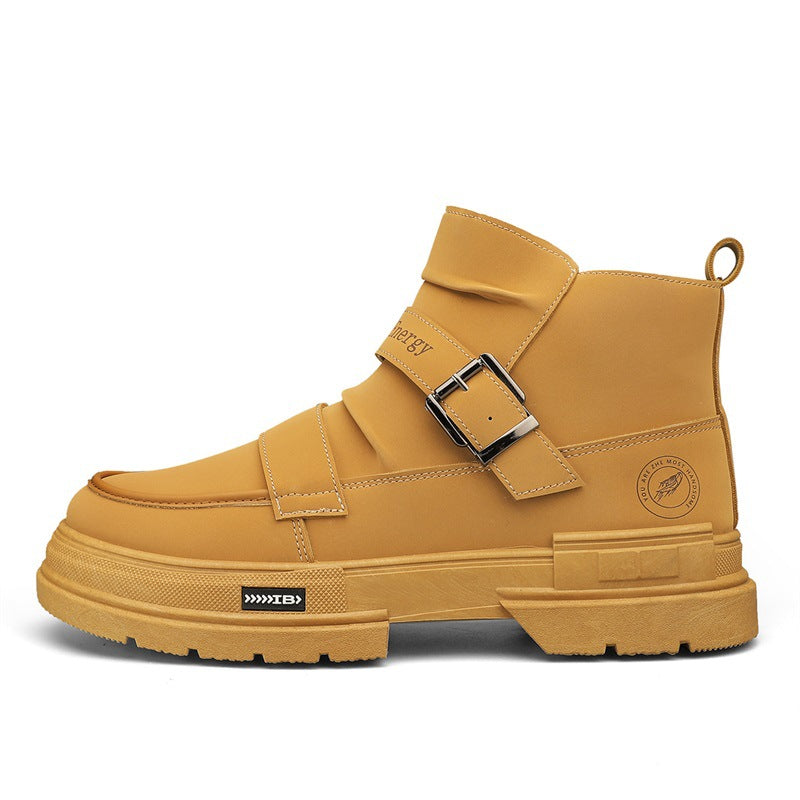 Damen Mid-Cut Stiefel mit robustem Sohlenprofil und verstellbarem Riemen R&B