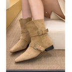 Damen Stylishe Ankle-Boots mit modischem Ketten-Detail und Absatz R&B