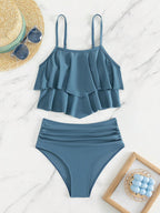 Damen Bikini-Set mit voluminösem Rüschendesign R&B