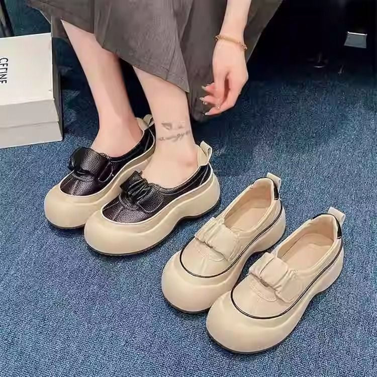 Damen modische Slipper mit extra dicker Sohle und verstellbarem Klettverschluss R&B