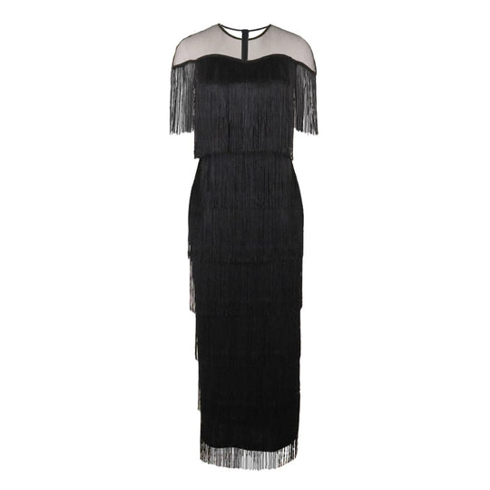 Damen Maxikleid mit Fransen R&B