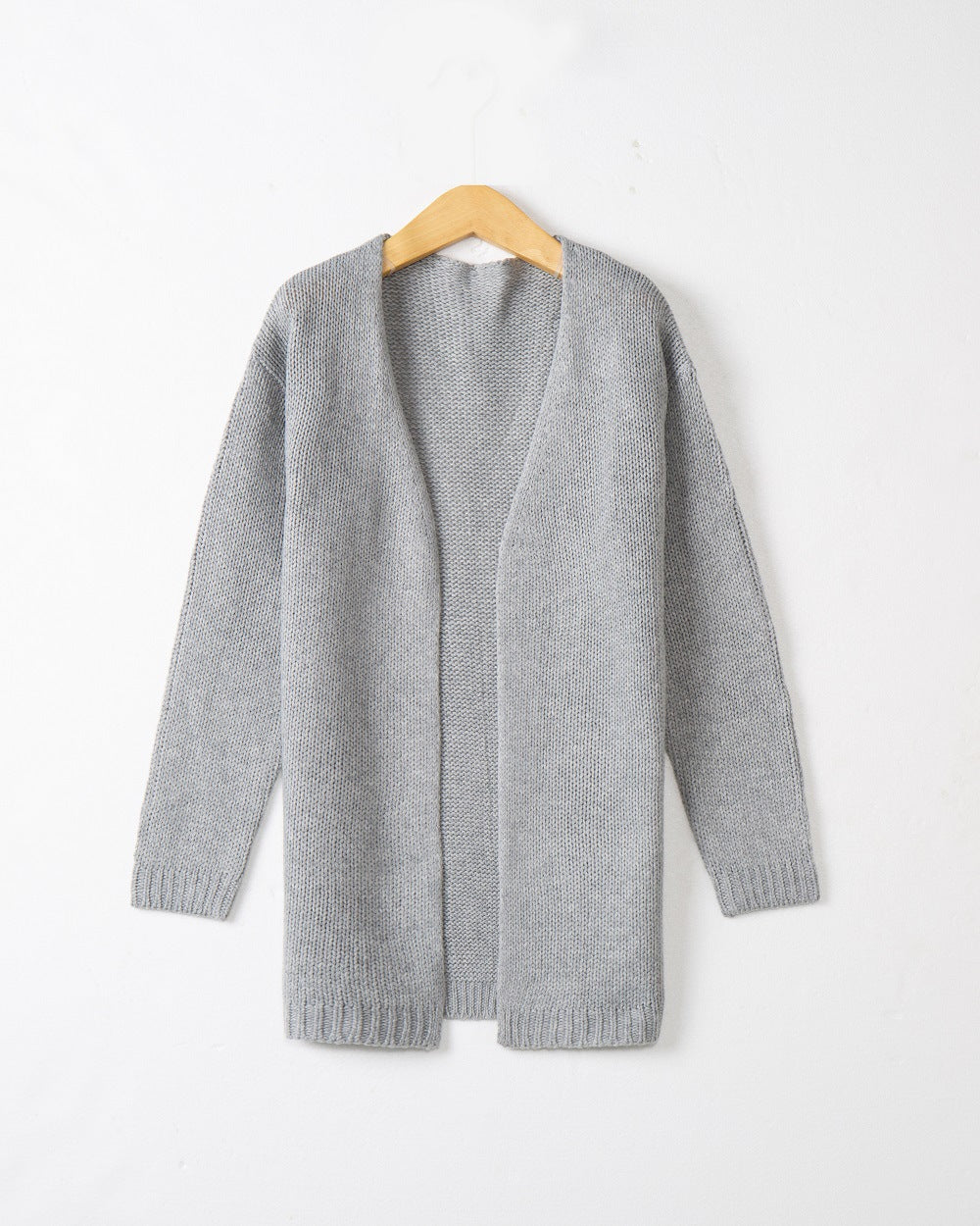 Damen Offene Strickjacke mit lässigem Schnitt und Taschen R&B