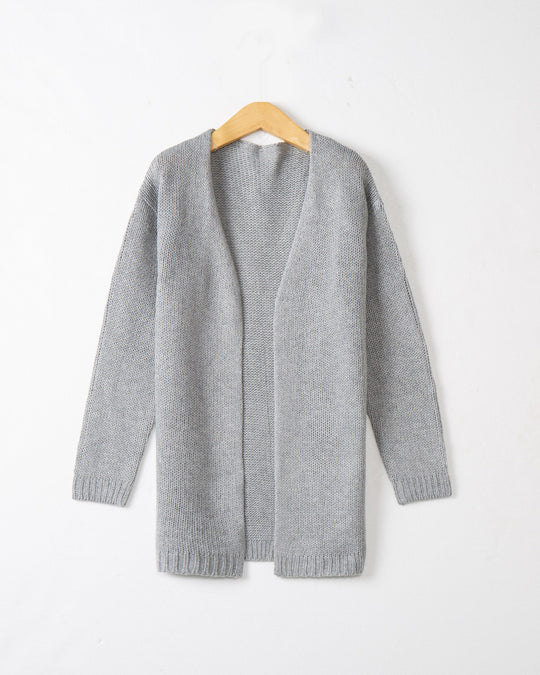 Damen Offene Strickjacke mit lässigem Schnitt und Taschen R&B