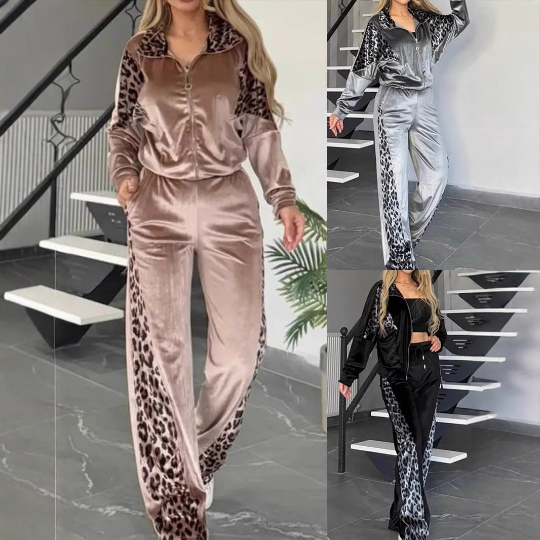 Damen Sportanzug mit modernem Animal-Print R&B