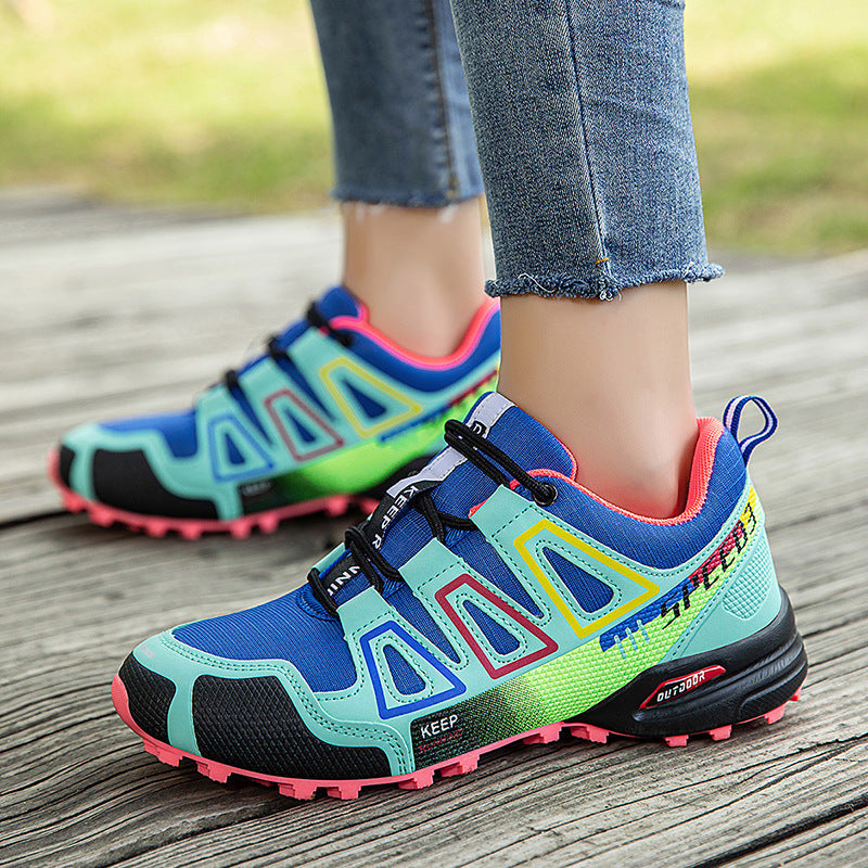 Damen Trailrunning-Schuhe mit rutschfester Sohle und atmungsaktivem Obermaterial