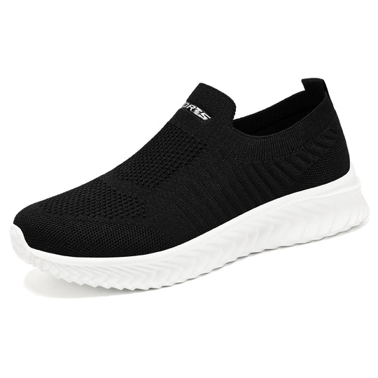 Damen Luftige Slip-On Sneakers mit flexiblem Strickoberteil R&B