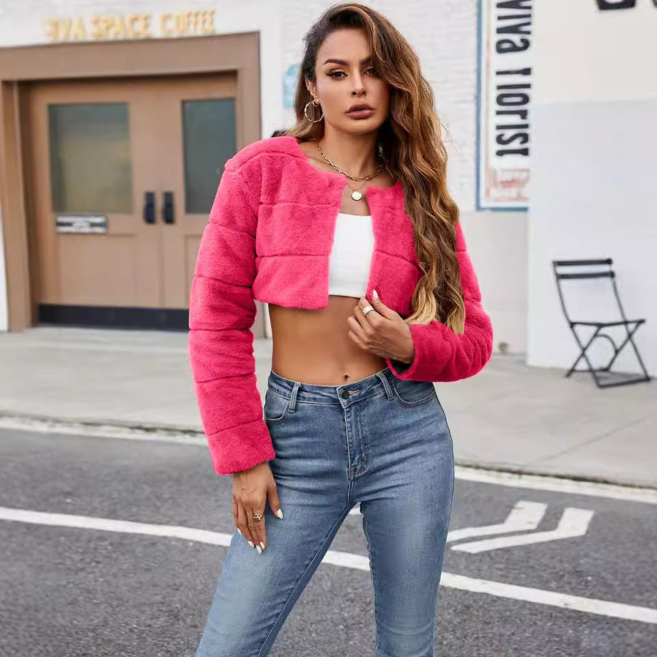 Damen Kurzjacke aus weichem Fleece R&B