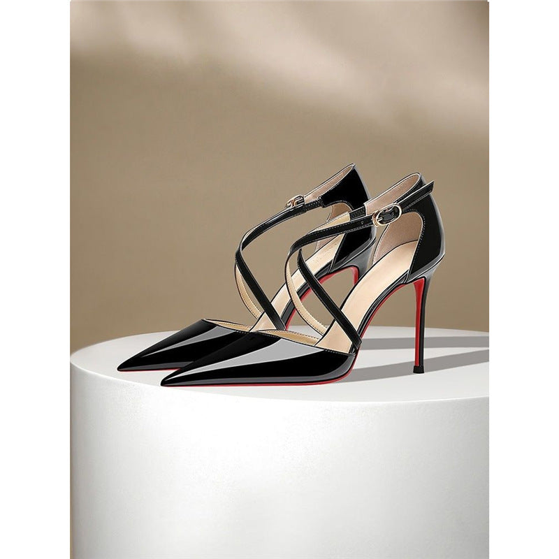 Damen elegante Slingback High Heel Schuhe R&B