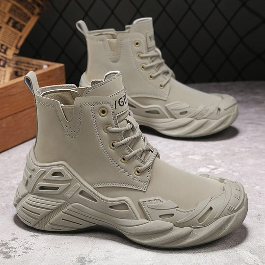 Damen Sportliche High-Top Stiefel mit futuristischem Design und rutschfester Sohle R&B