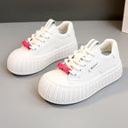 Damen Plateau-Sneaker mit trendiger Gummisohle und bequemer Dämpfung R&B