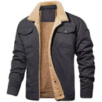 Herren gefütterte Steppjacke im Utility-Stil mit warmem Innenfutter