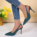 Damen Slingback Pumps mit elegantem Spitzer und feinem Material R&B