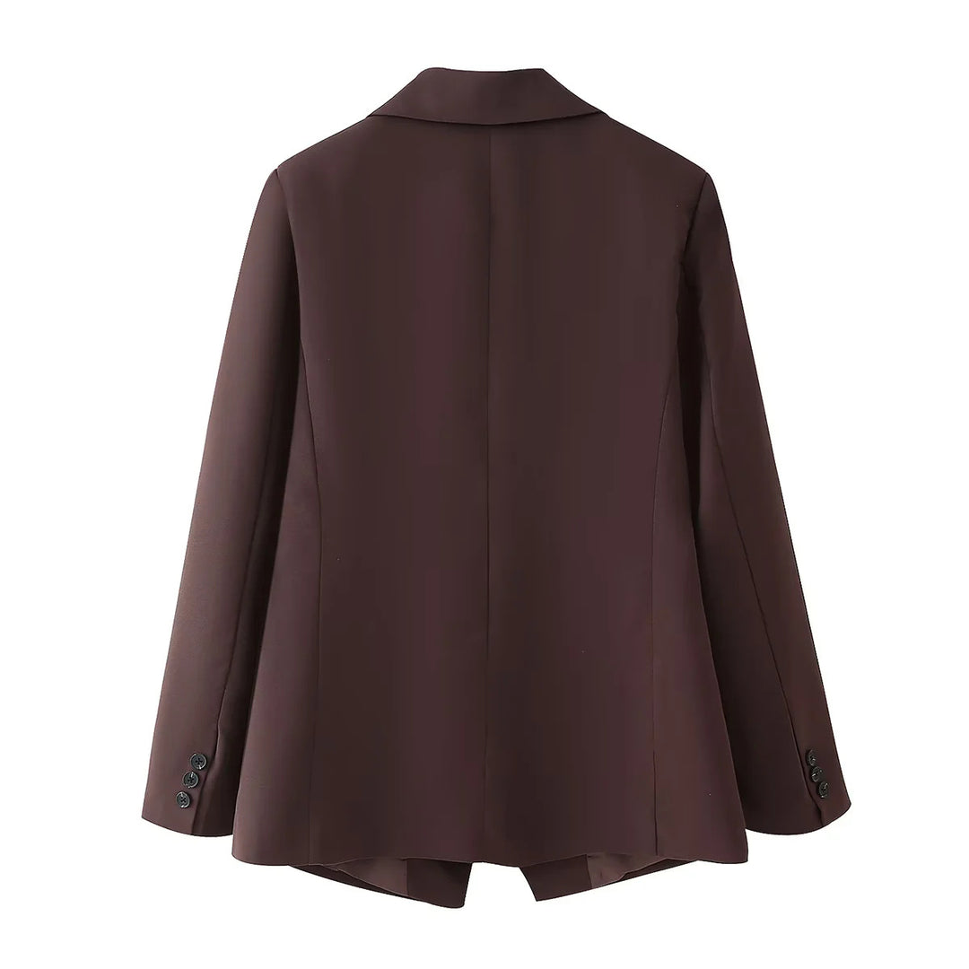 Damen elegante Blazerjacke im klassischen Schnitt R&B