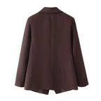 Damen elegante Blazerjacke im klassischen Schnitt R&B