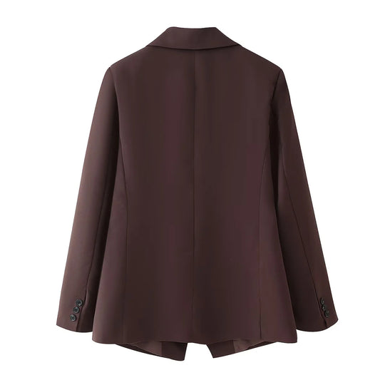 Damen elegante Blazerjacke im klassischen Schnitt R&B