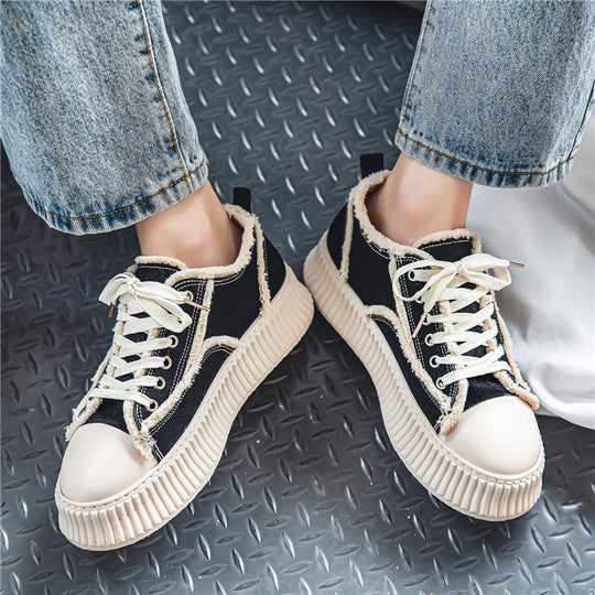 Damen Schnür-Sneaker mit trendigem Design und robustem Gummiboden R&B