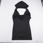 Damen Kapuzensweatshirt mit verspielten Stilelementen und raffinierten Schnürdetails R&B