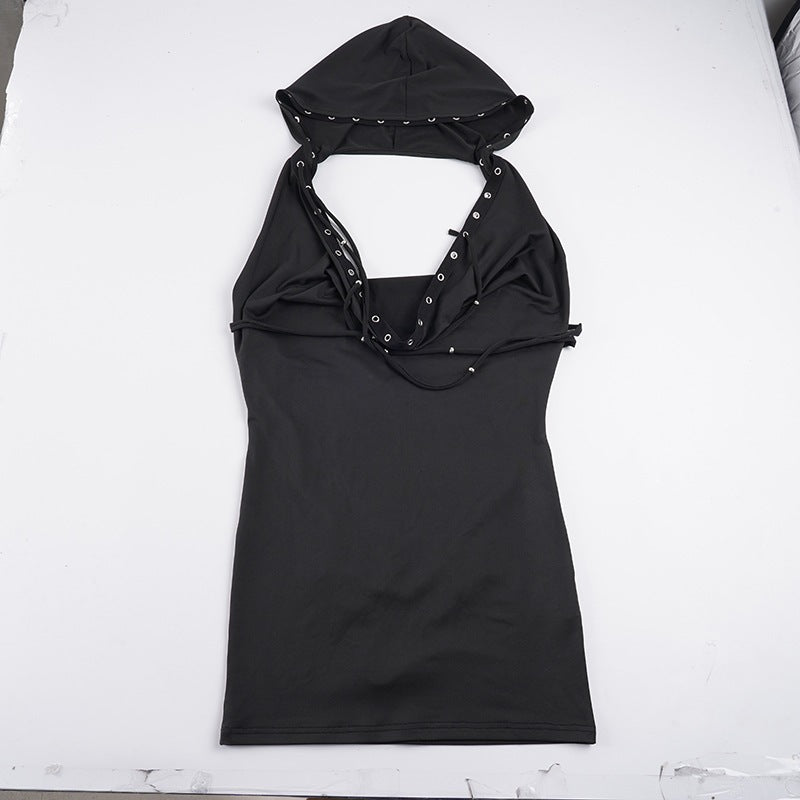 Damen Kapuzensweatshirt mit verspielten Stilelementen und raffinierten Schnürdetails R&B