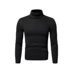 Herren Rollkragenpullover aus weichem Baumwollmix mit körperbetontem Schnitt