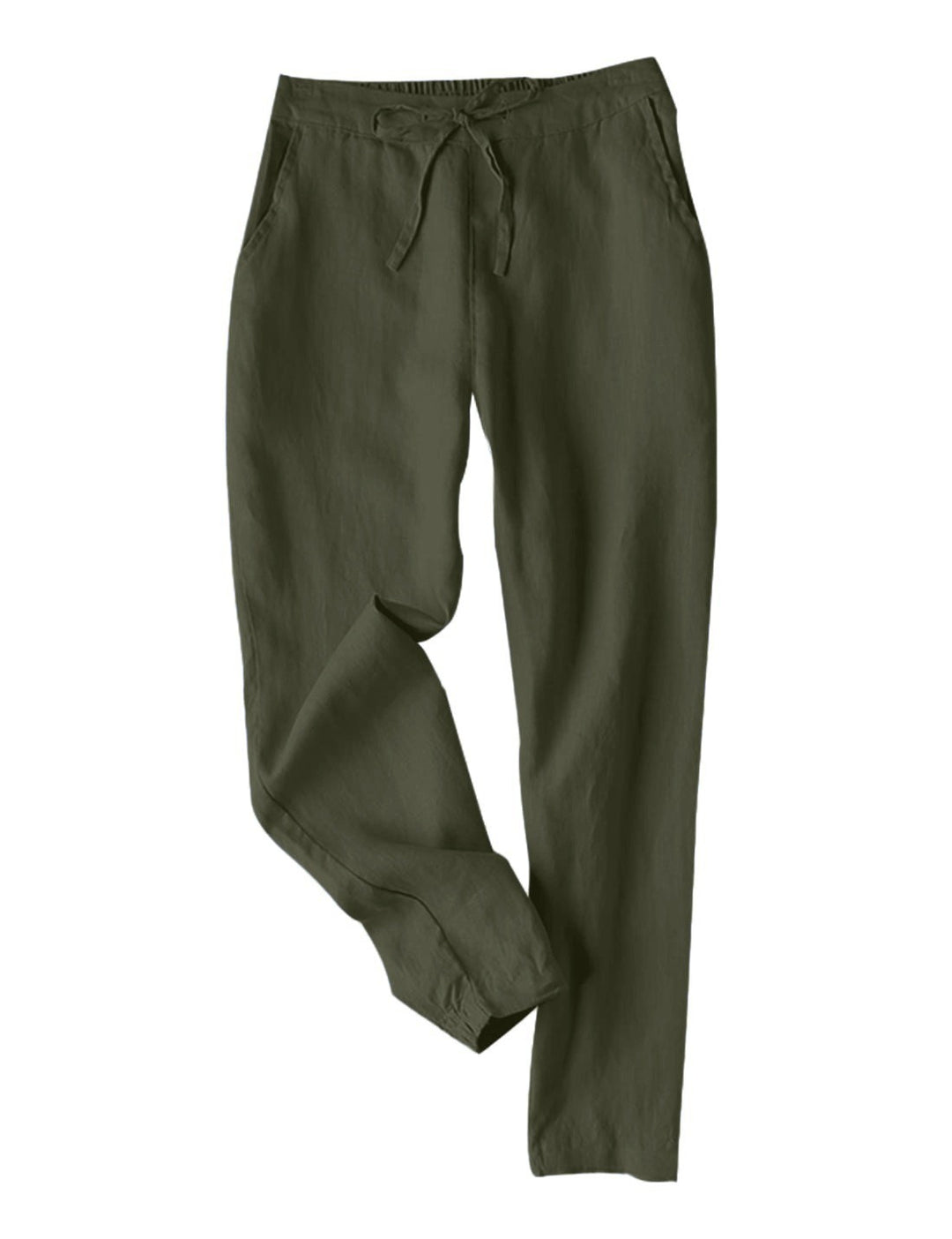 Damen Leichte Chinohose aus atmungsaktivem Leinenmix mit verstellbarem Bund R&B