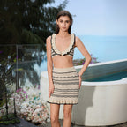 Damen elegantes Strand-Set mit Rüschendetails R&B