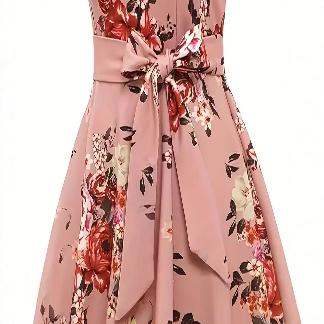 Damen Midi-Kleid mit tailliertem Schnitt und floralem Design R&B