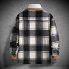 Herren Karo-Flanelljacke mit zwei Brusttaschen und weichem Kragen