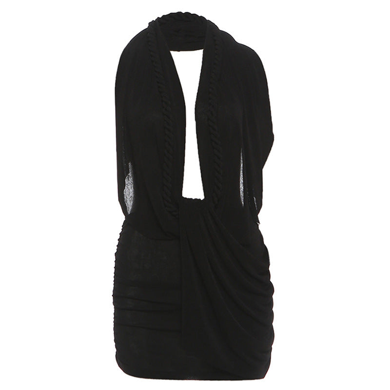 Damen Wickeltop mit raffiniertem Design und tiefem V-Ausschnitt R&B