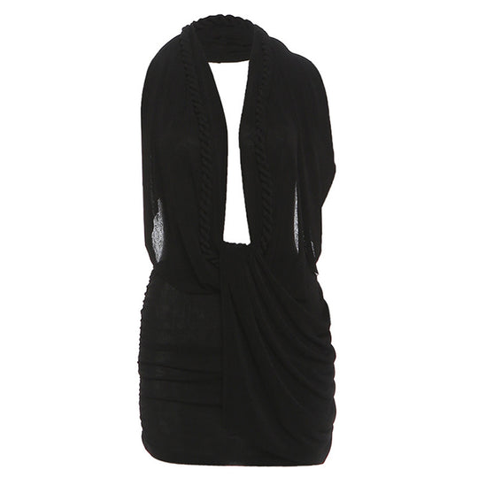 Damen Wickeltop mit raffiniertem Design und tiefem V-Ausschnitt R&B