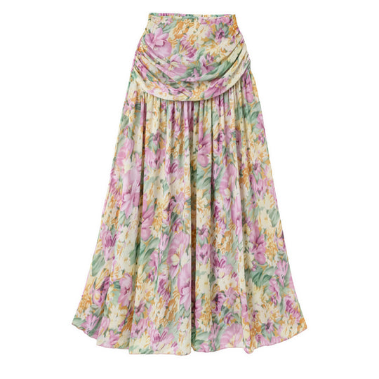 Damen Einseitiger Badeanzug mit floralen Mustern und glamouröse Kette R&B