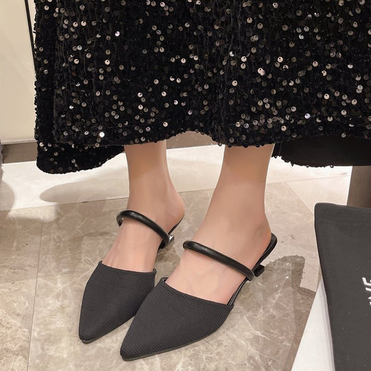Damen elegante Slingback-Pumps mit modernem Kitten-Absatz R&B