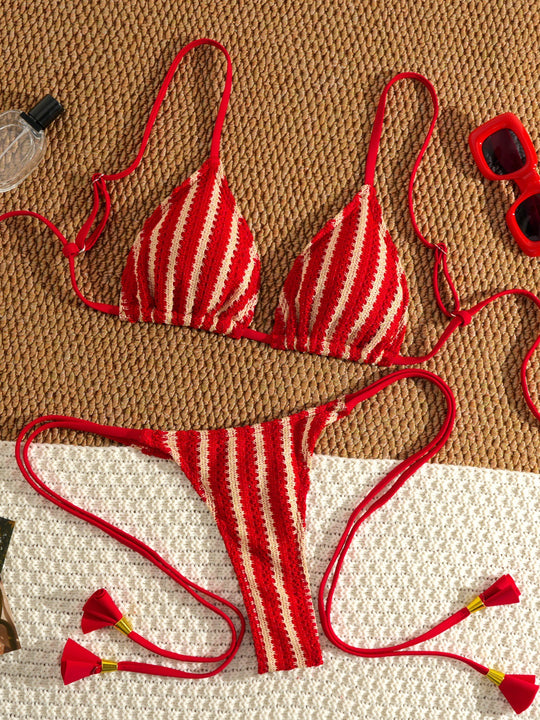 Damen Strappy Bikiniset mit verstellbaren Trägern R&B