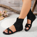Damen stylish flexible Sandalen mit niedrigem Absatz R&B