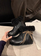 Damen Trendige Winterboots mit kuscheligem Innenfutter und stylischer Schnürung R&B