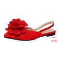 Damen Sling-Pumps mit dekorativer Blütenapplikation und weichem Veloursstoff R&B