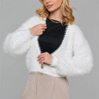 Strickjacke Damen flauschig oversized aus weichem Material