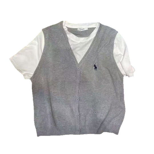 Damen Strickweste mit V-Ausschnitt R&B