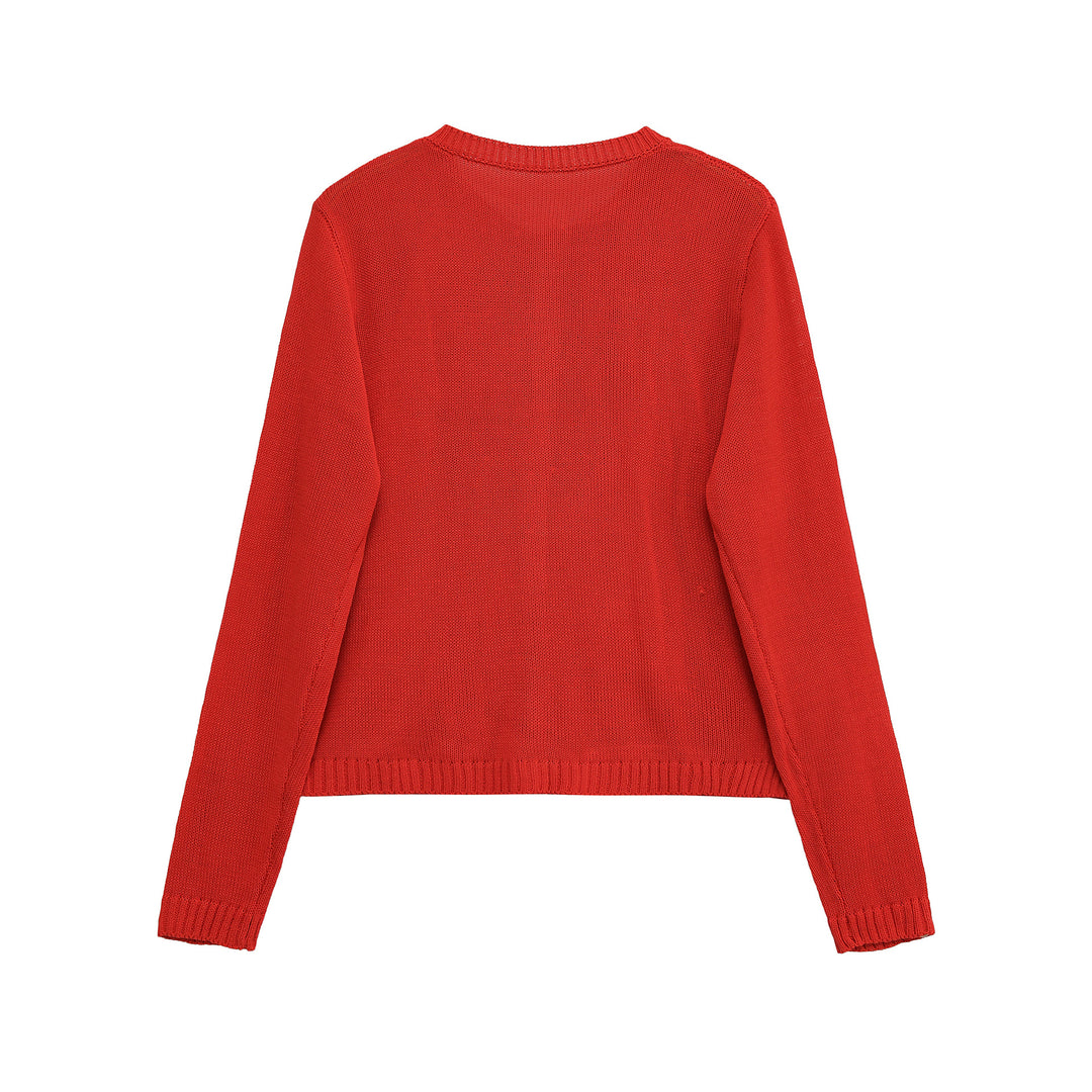 Damen bequeme Strickjacke mit Knopfdetails und aufgesetzten Taschen R&B