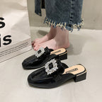Damen Glamouröse Mules mit funkelndem Bling-Riemen